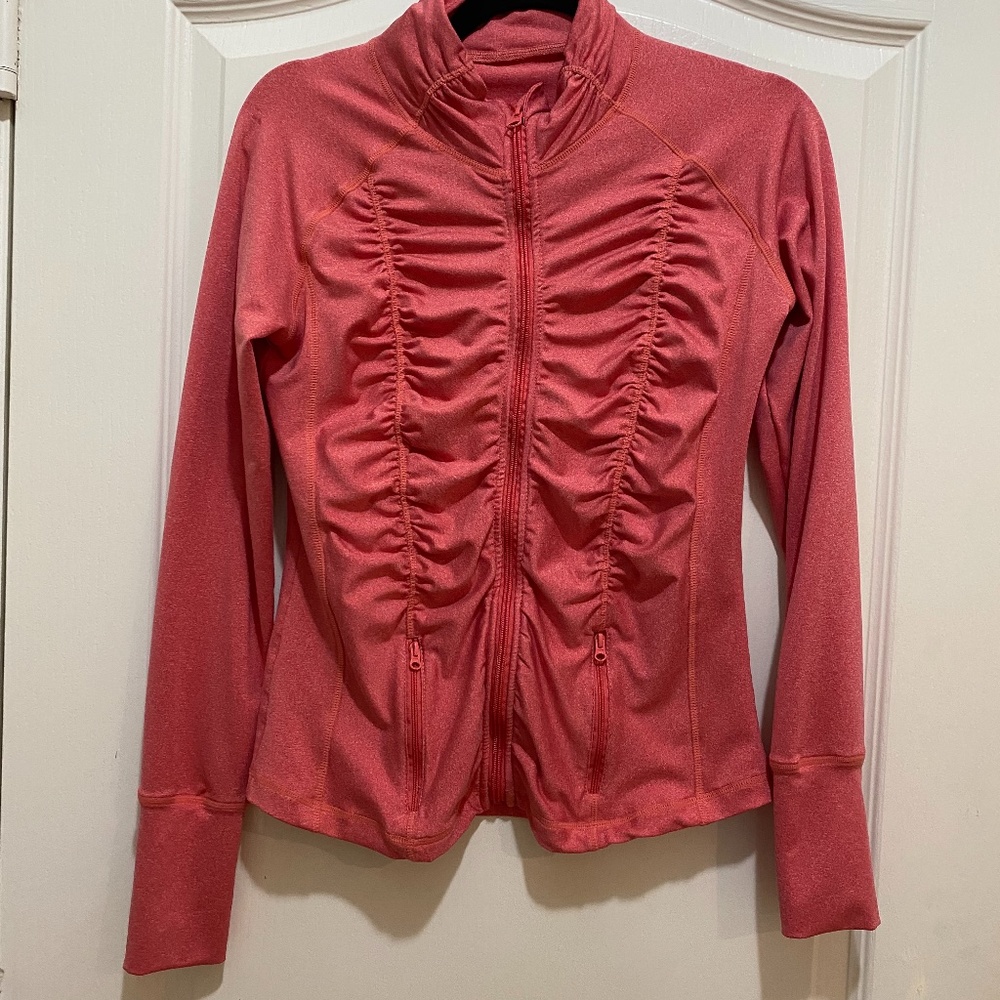 90 degrees by Reflex ruched full zip jacket